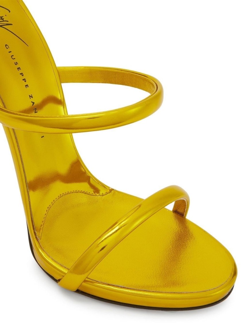 Giuseppe Zanotti Metallic-effect High-heeled Sandals In Gold