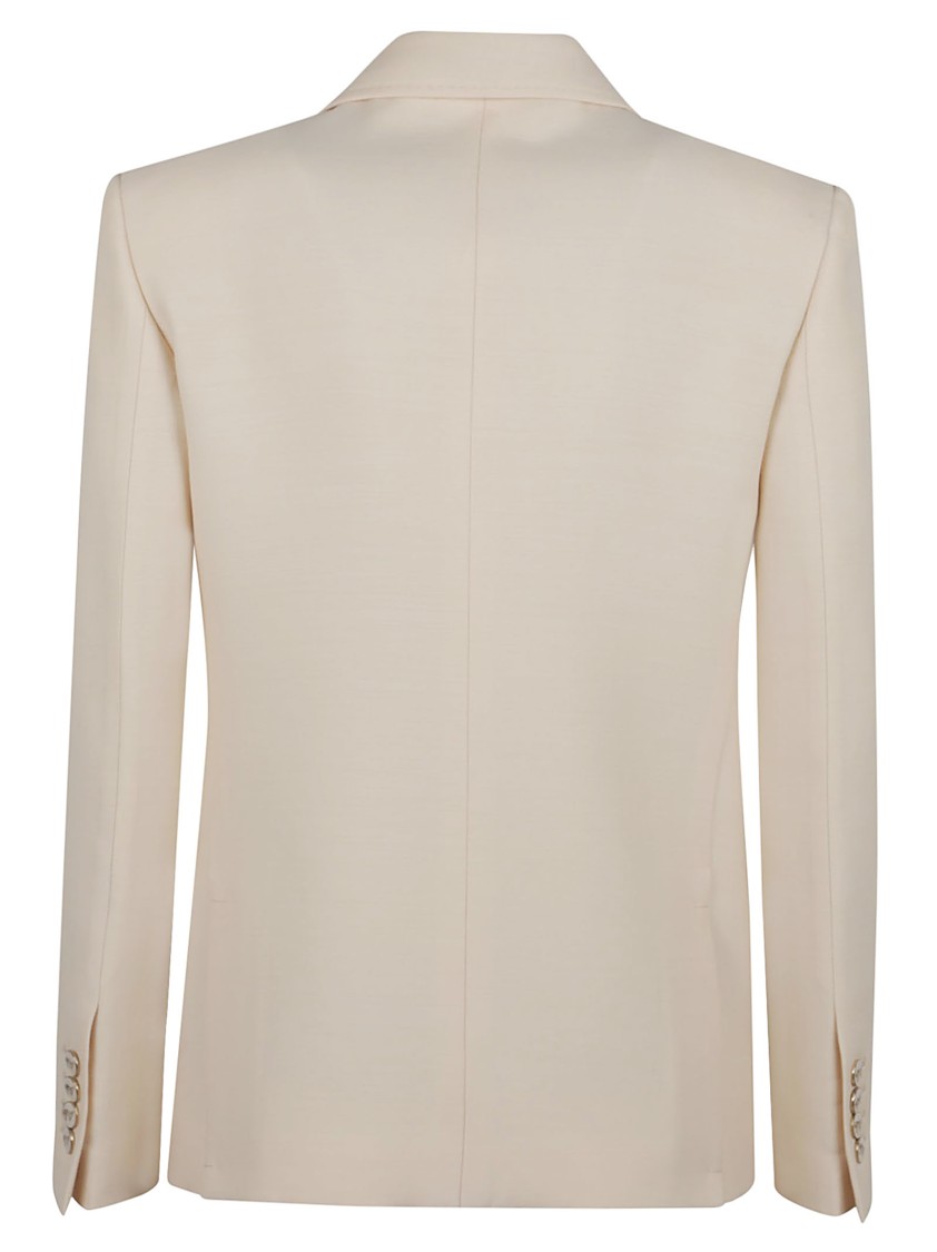 Valentino Cream Wool Crepe Jacket In Neutrals