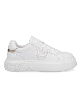 スニーカー PINKO Women Sneakers SS0055P074 Z1B White Gem 07 sneakers PINKO Woman Tg. 8 US SS0055P074 Z1B SILVER