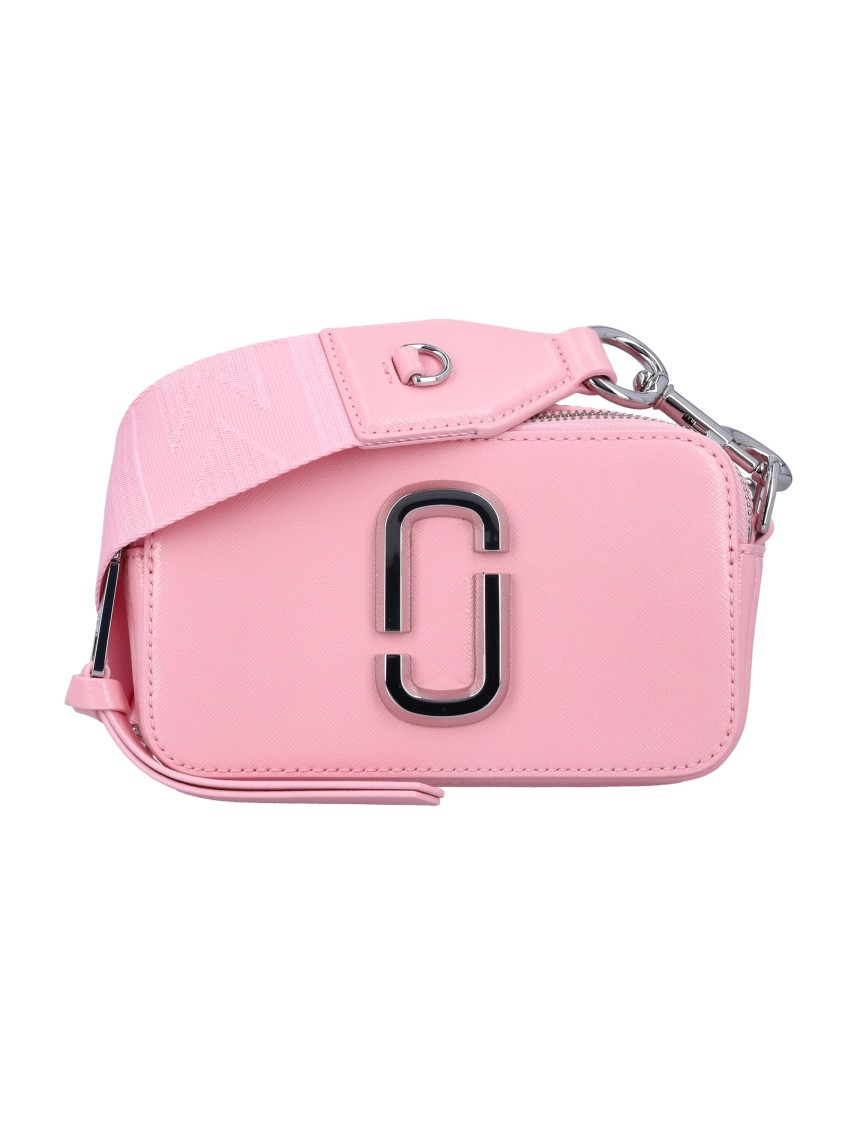 Shop Marc Jacobs The Snapshot Saffiano Leather Shoulder Bag In Pink