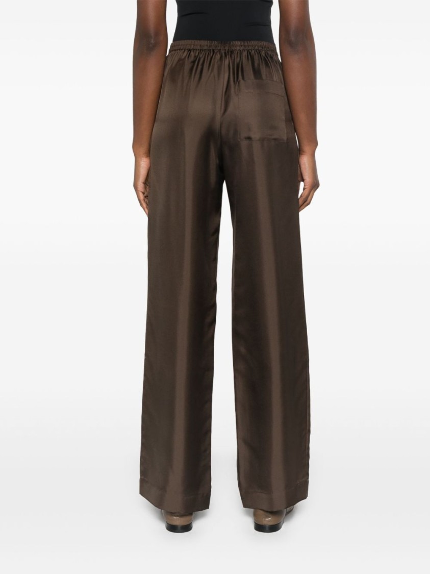 Loulou Studio Alera Straight-leg Trousers In Brown