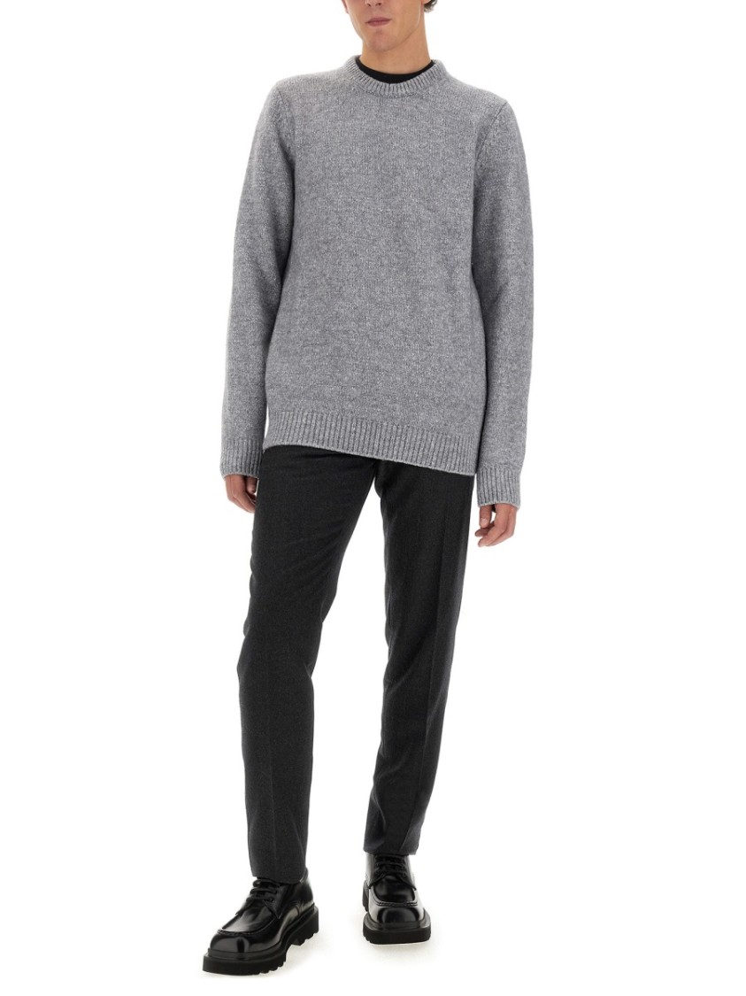Dolce & Gabbana Men Wool Pants In Grey