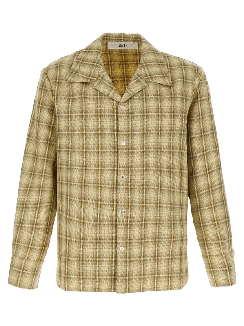 Séfr Sefr Checked Shirt In Yellow
