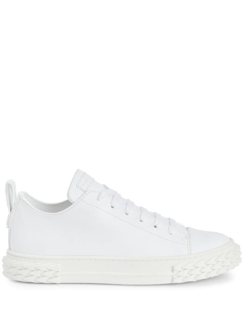 Giuseppe Zanotti White Sneakers With Textured Rubber Sole In White