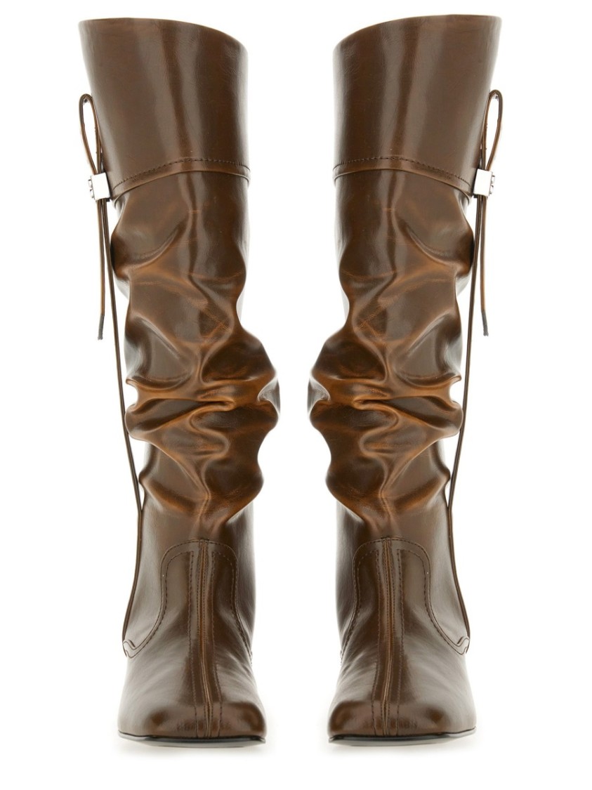 Ganni Slouchy Boot Butterfly In Gray