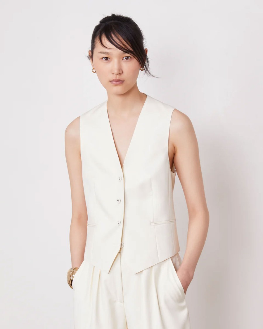 Officine Generale Classic Waistcoat With Fabric-covered Buttons