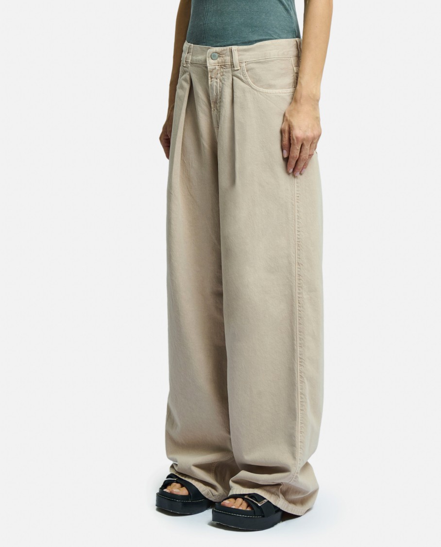 Shop Haikure Candy Twill Wide Pants In Neutrals