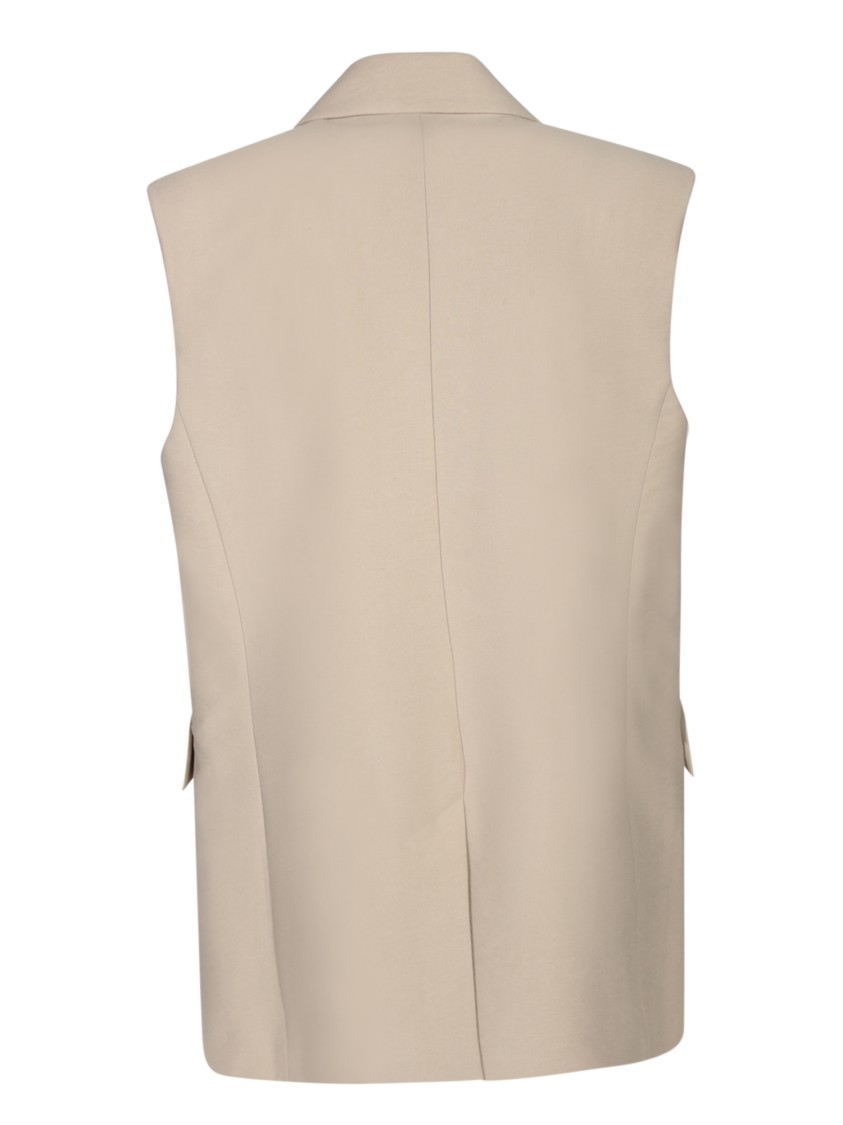 BLANCA VITA BLANCA VITA MASTICE TWILL VISCOSE SLEEVELESS VEST 