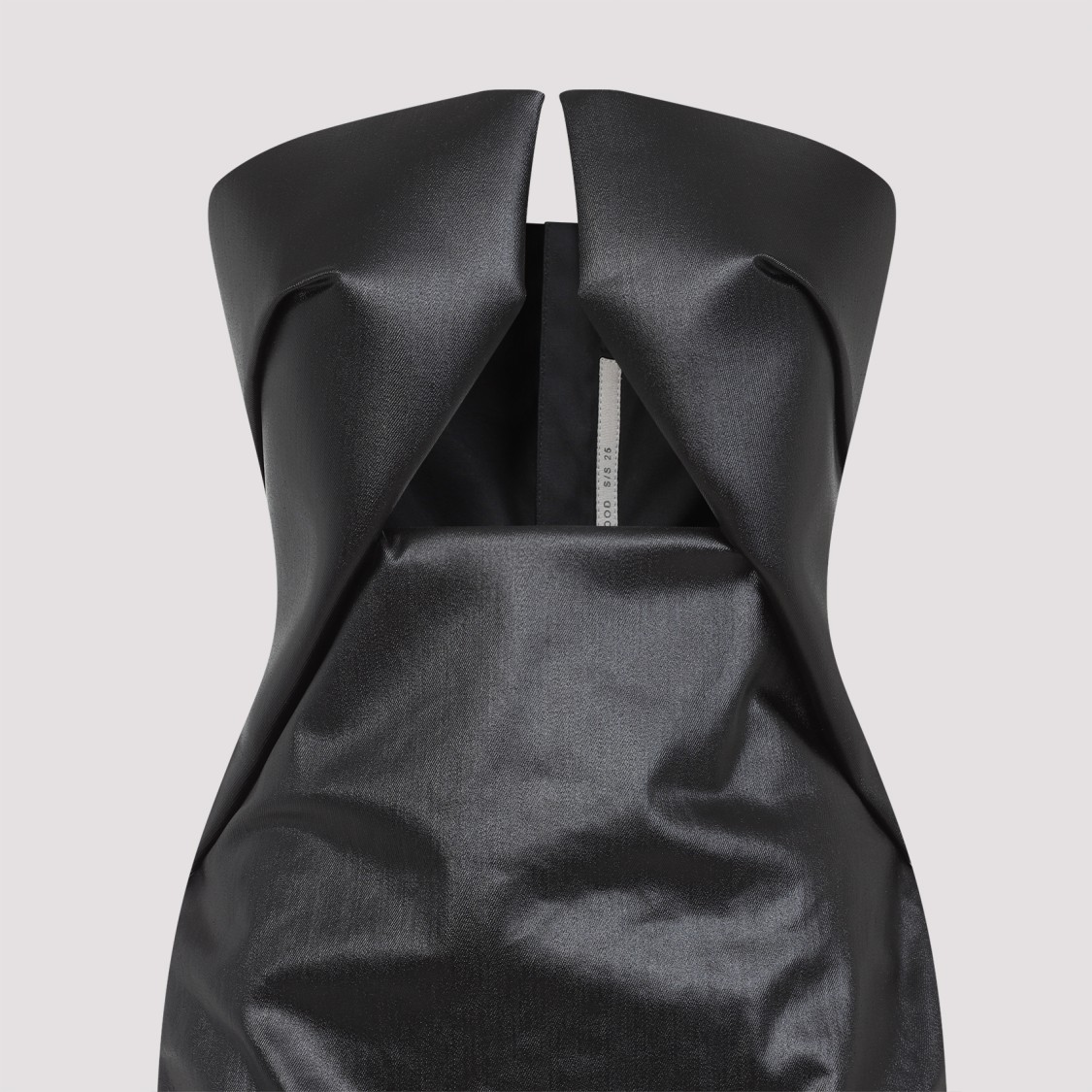 Rick Owens Form-fitting Black Evening Dress With Cutout Neckline In Black