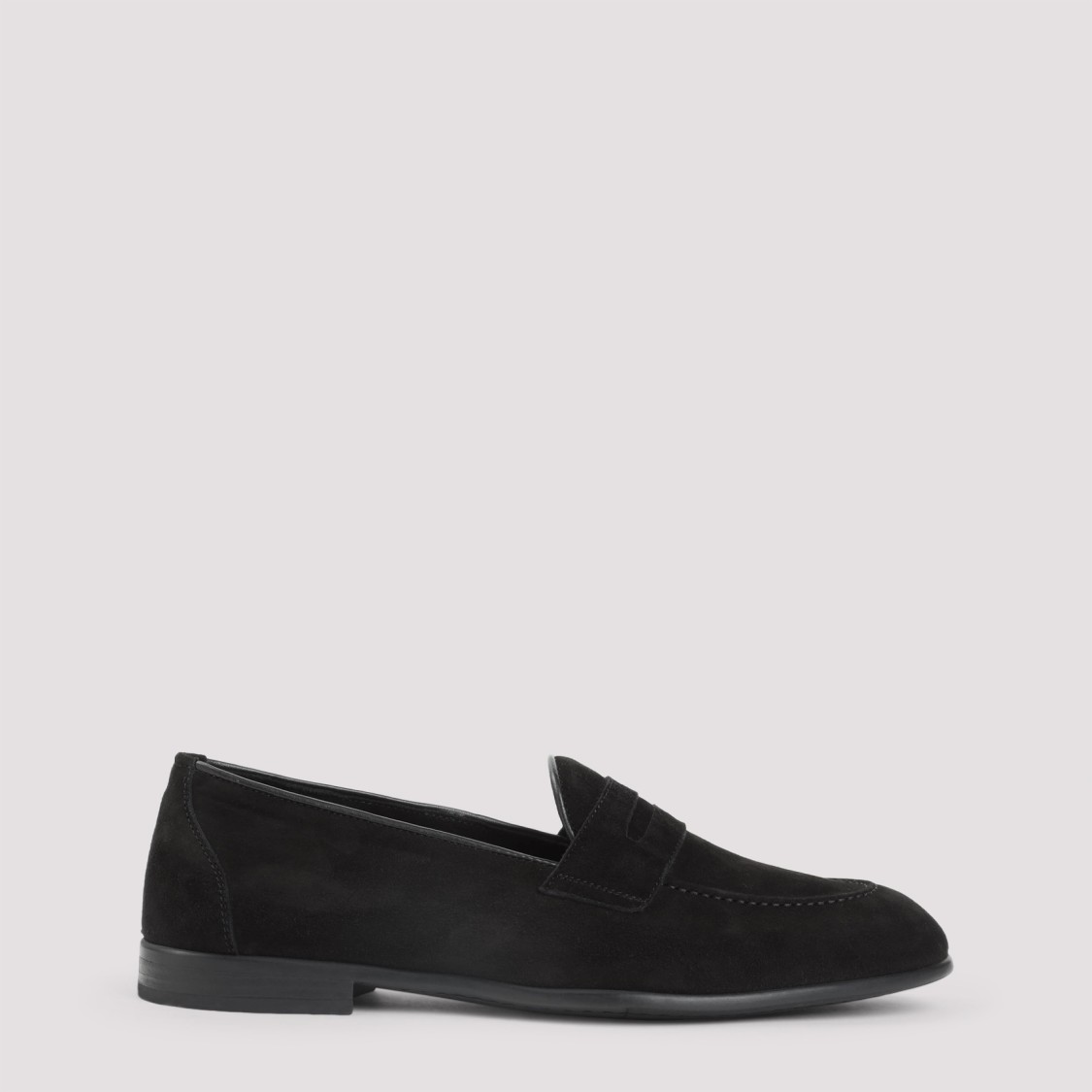Brioni Almond Toe Suede Leather Penny Loafers