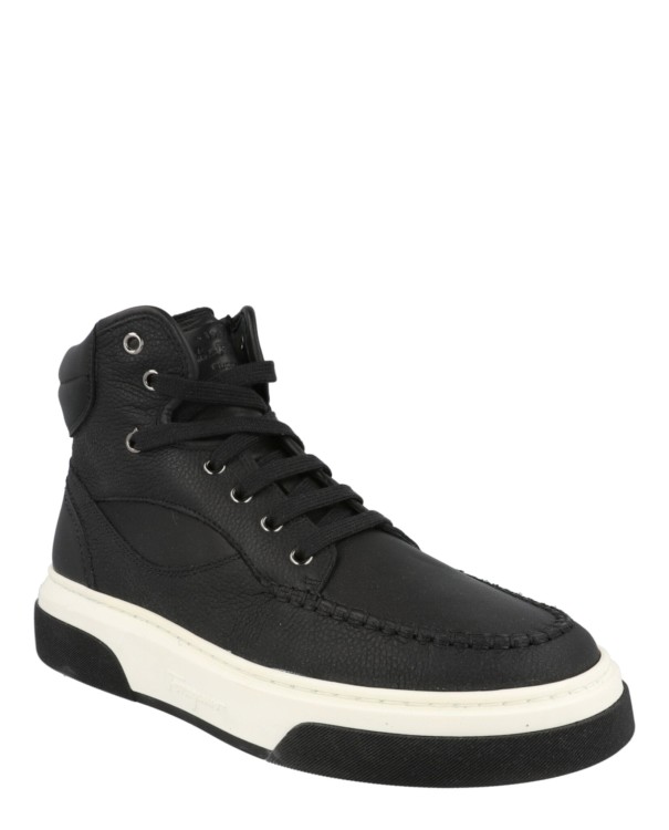 Ferragamo Cassina Leather High-Top Sneakers | THE LIST