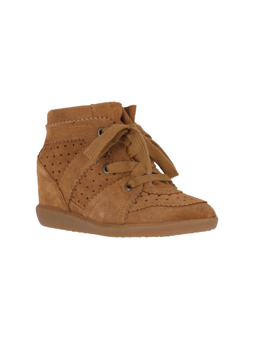 Isabel Marant "bobbie" Wedge Sneakers Brown In Brown