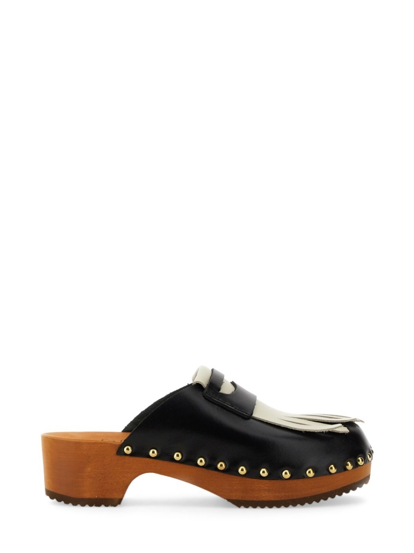 サンダル・ミュール Jejia Fringe-Detail Leather Clogs Jejia Fringe-Detail Leather Clogs Sandals | THE LIST