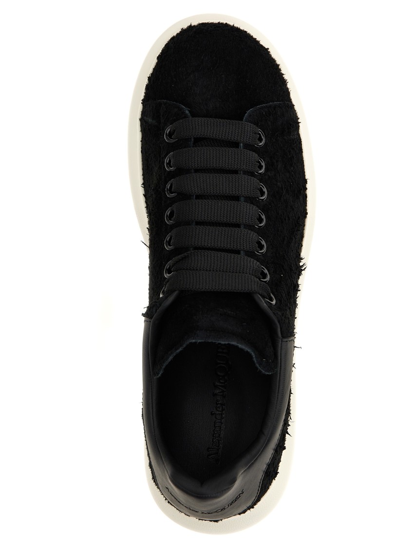 Alexander Mcqueen Black Low Top Sneakers With Chunky Sole In Leather Man In Black
