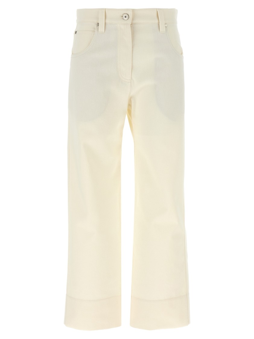 Brunello Cucinelli Crop Pants With Belt Loops And Pockets