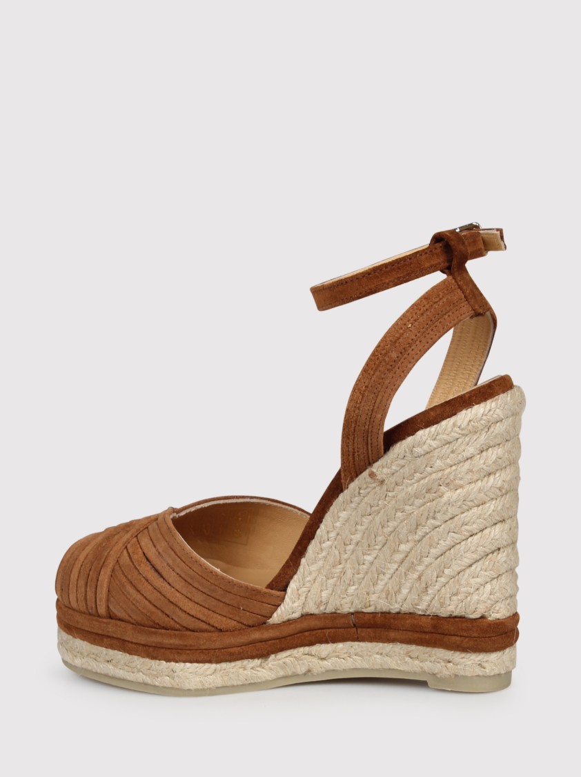 Castaã±er Castaner Colina 186 Wedge Espadrilla In Gold