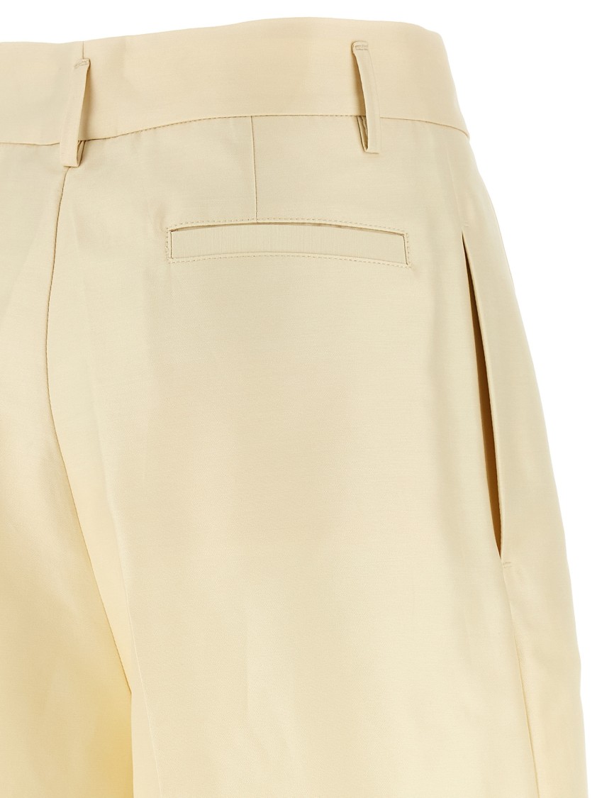 Fabiana Filippi Bermuda Shorts In Silk Cotton Blend In Neutral