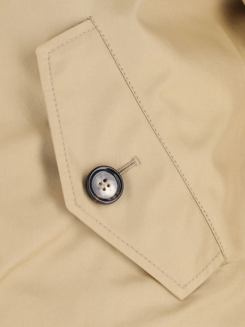 Burberry Gabardine Cropped Parka In Neutral