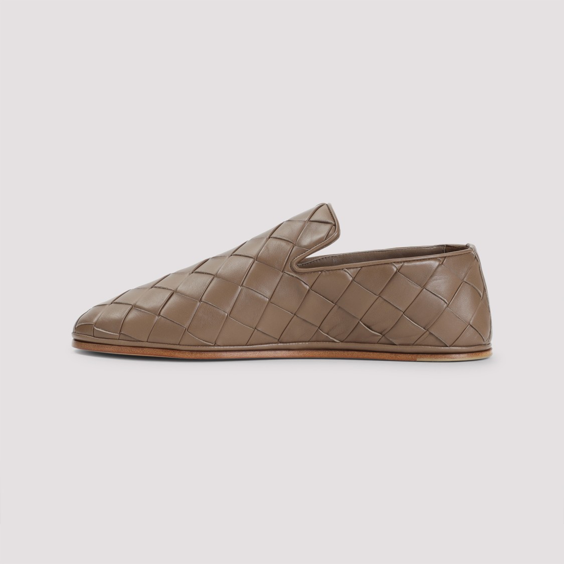 Bottega Veneta Sunday Woven Slippers In Brown