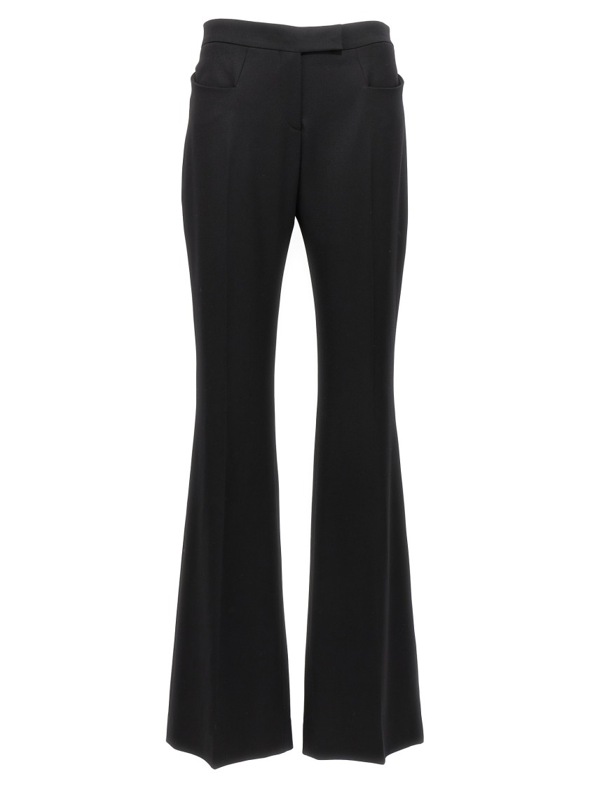 Tom Ford Flared Pants With Central Pleat In Black