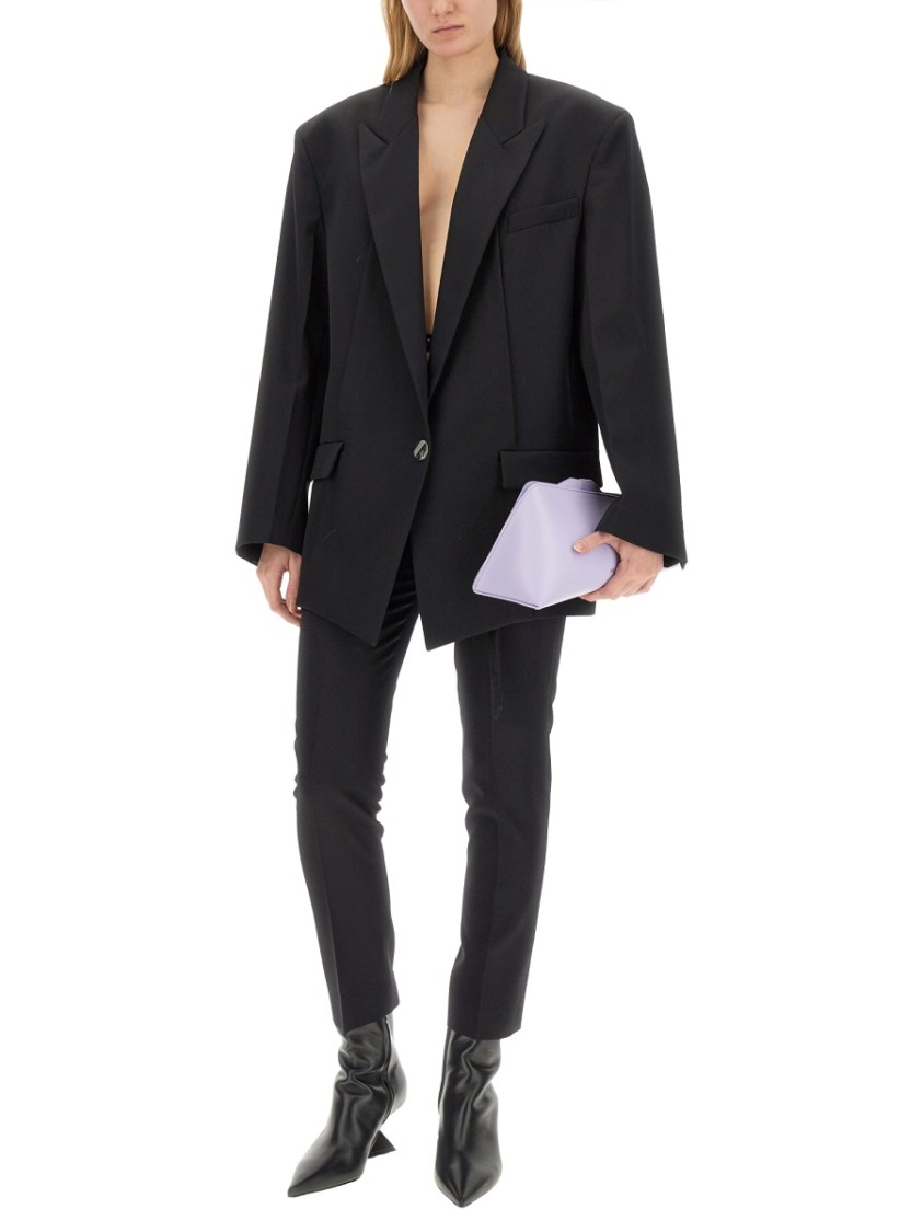 Attico The Ruby Cut Out Detailed Halterneck In Black