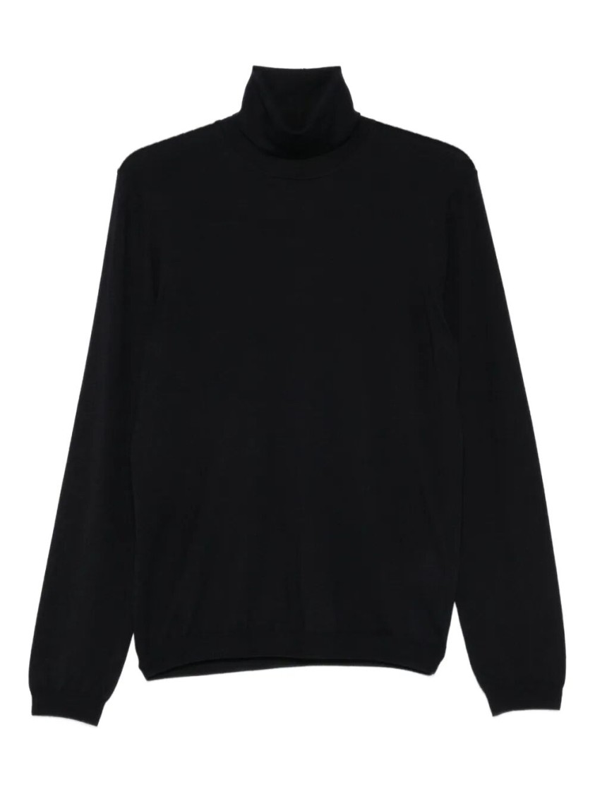 Giorgio Armani Classic Turtleneck Cashmere Sweater In Black