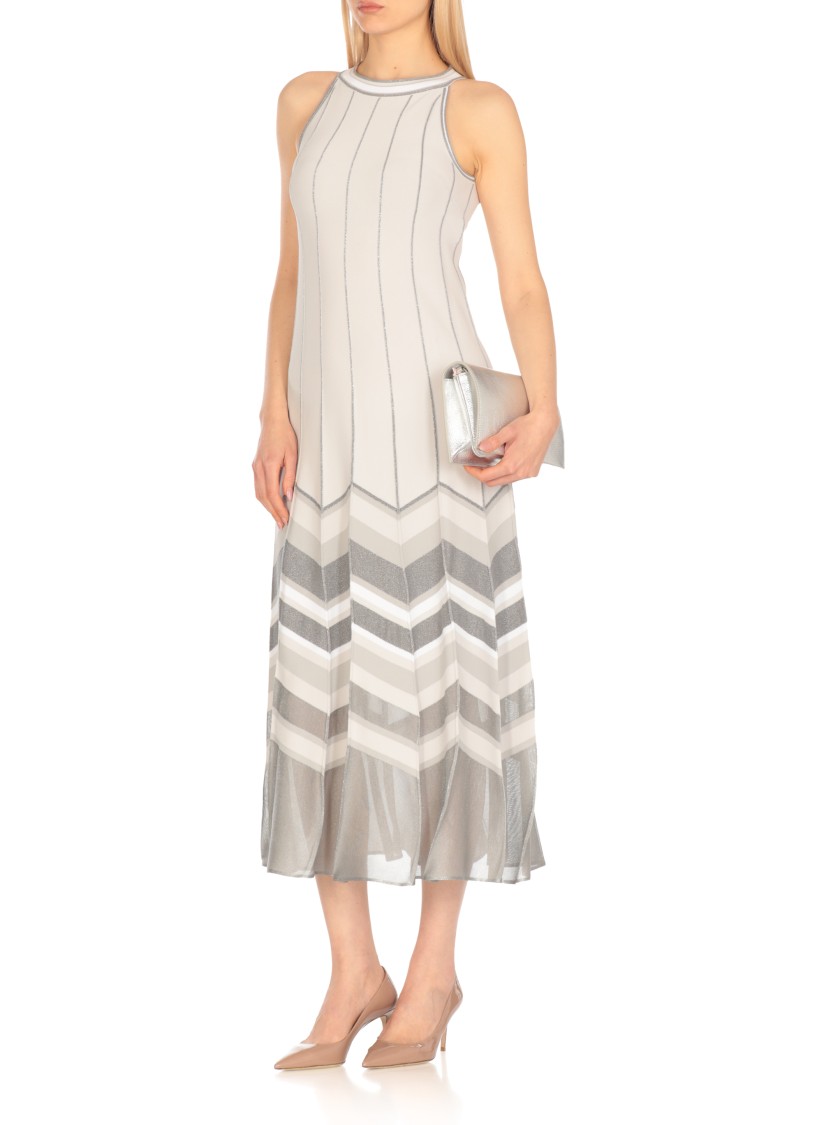 D EXTERIOR D. EXTERIOR GREY VISCOSE BLEND DRESS