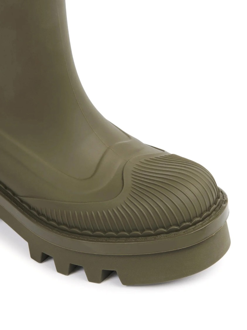 Chloé Raina Grape Leaf Rain Boots In Gray