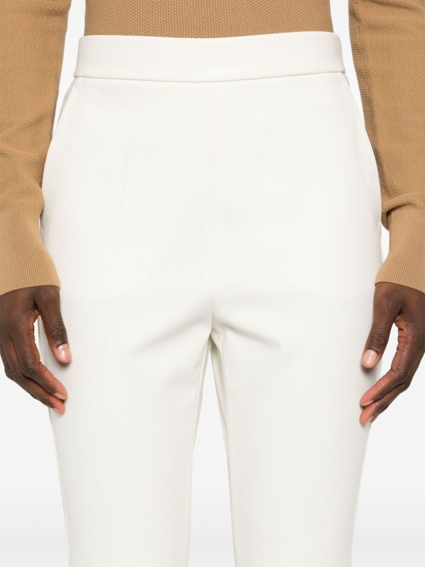 Max Mara Pleated Casual Pants In White