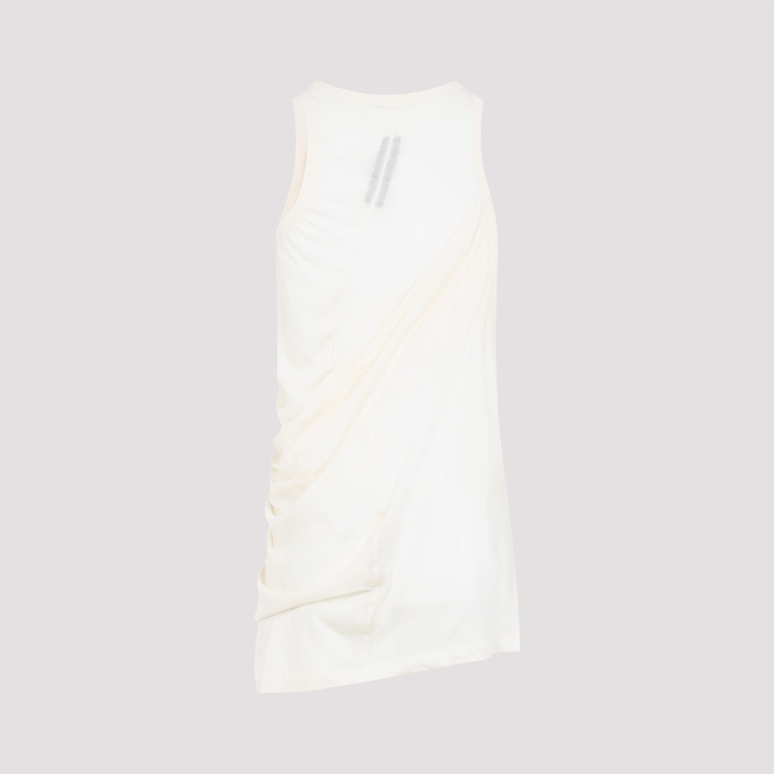 Rick Owens Draped Cotton Sleeveless Top In Neutral Palette In Neutrals