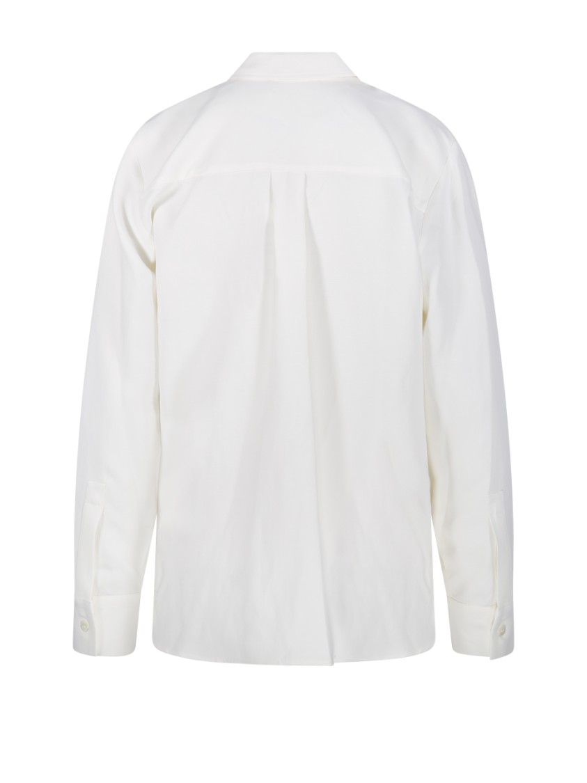 P.a.r.o.s.h Parosh Floral Embroidered White Shirt With Sequins In White