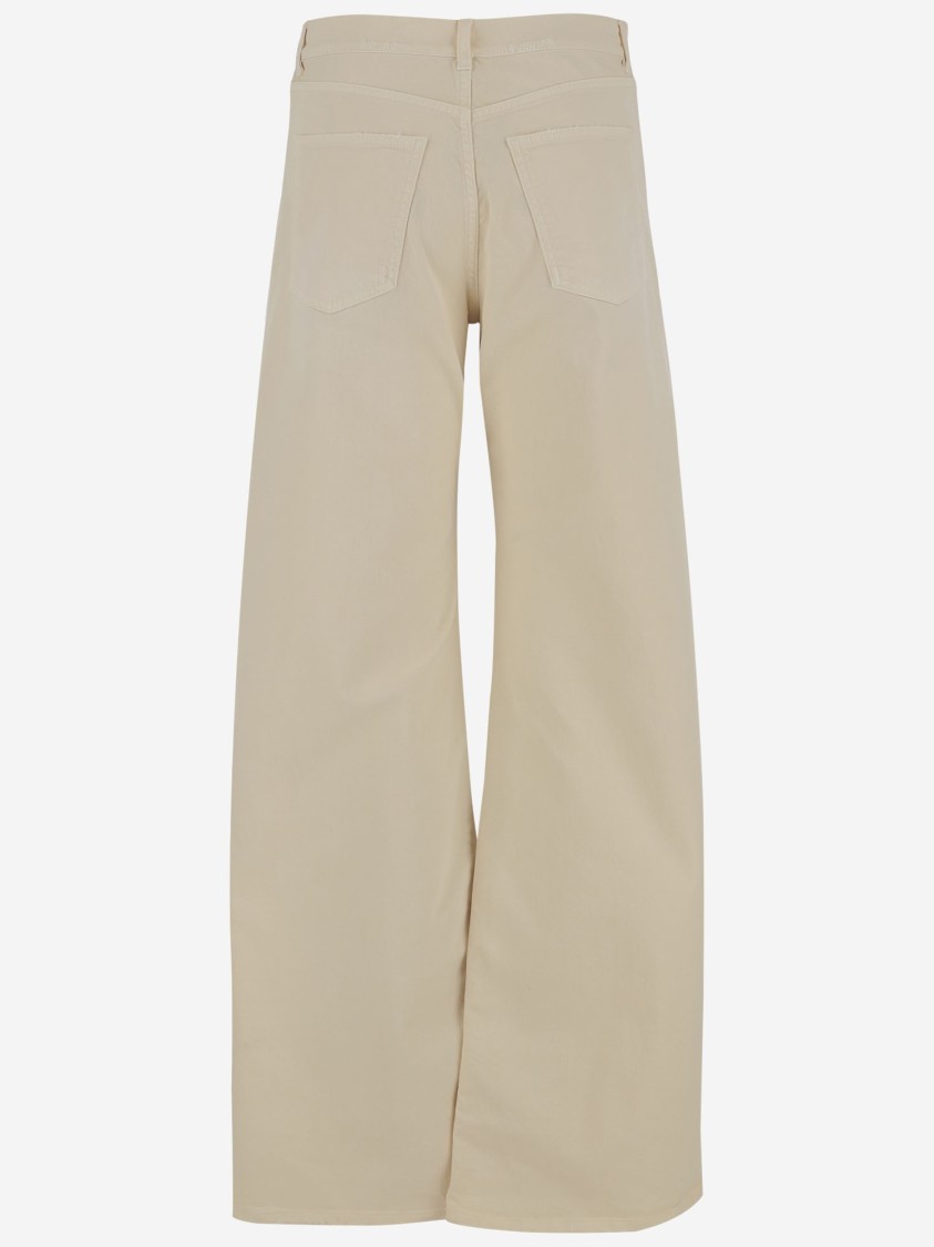 Armarium White Cotton Denim Jeans In Neutrals
