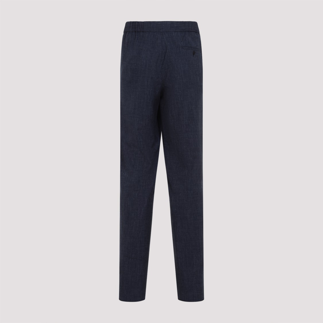 Giorgio Armani Parisian Night Blue Virgin Wool Trousers In Blue