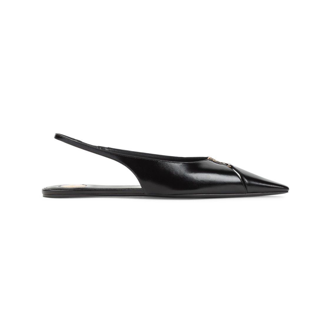 Saint Laurent Babylone 00 Bal Leather Slingback Ballerinas In Black