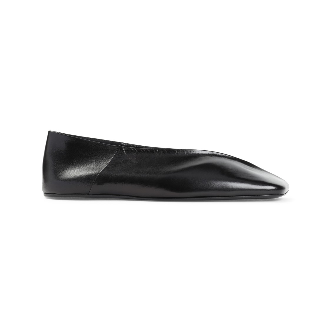 Jil Sander Pointed Toe Ballerinas Crafted From Goat Leather In Black