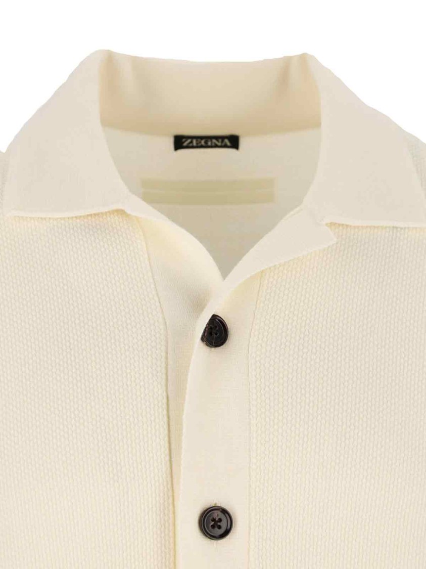 Shop Zegna Knit Shirt - Cream In Neutrals