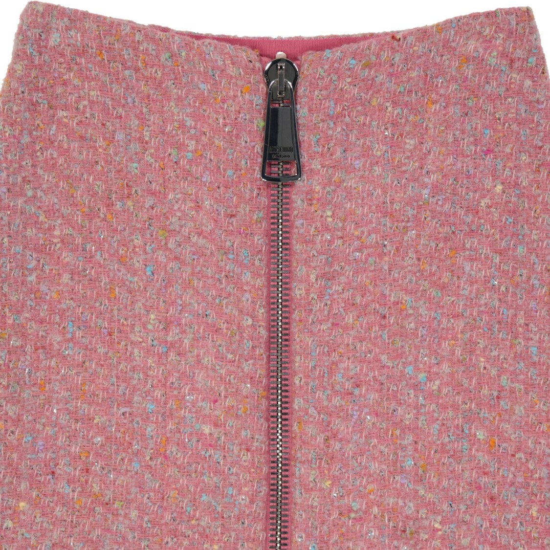 Moschino Textured Wool Mini Skirt In Pink