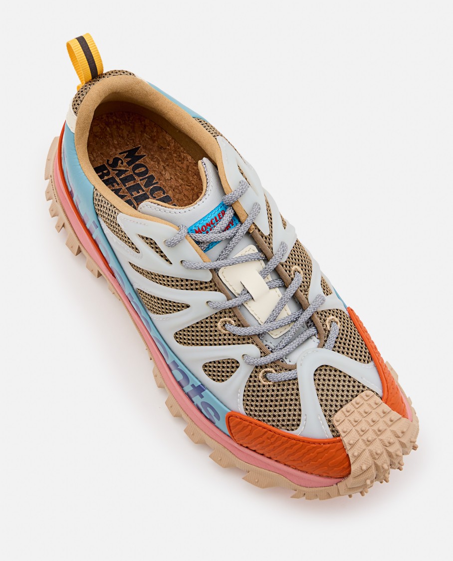 Moncler Chunky Sole Mesh Panels Pull Tab Sneakers In Multicolor