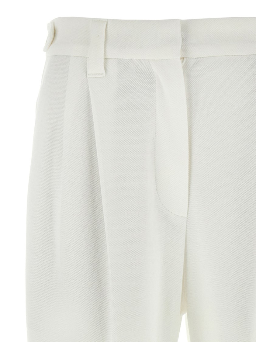 Brunello Cucinelli Piqu Pants In White