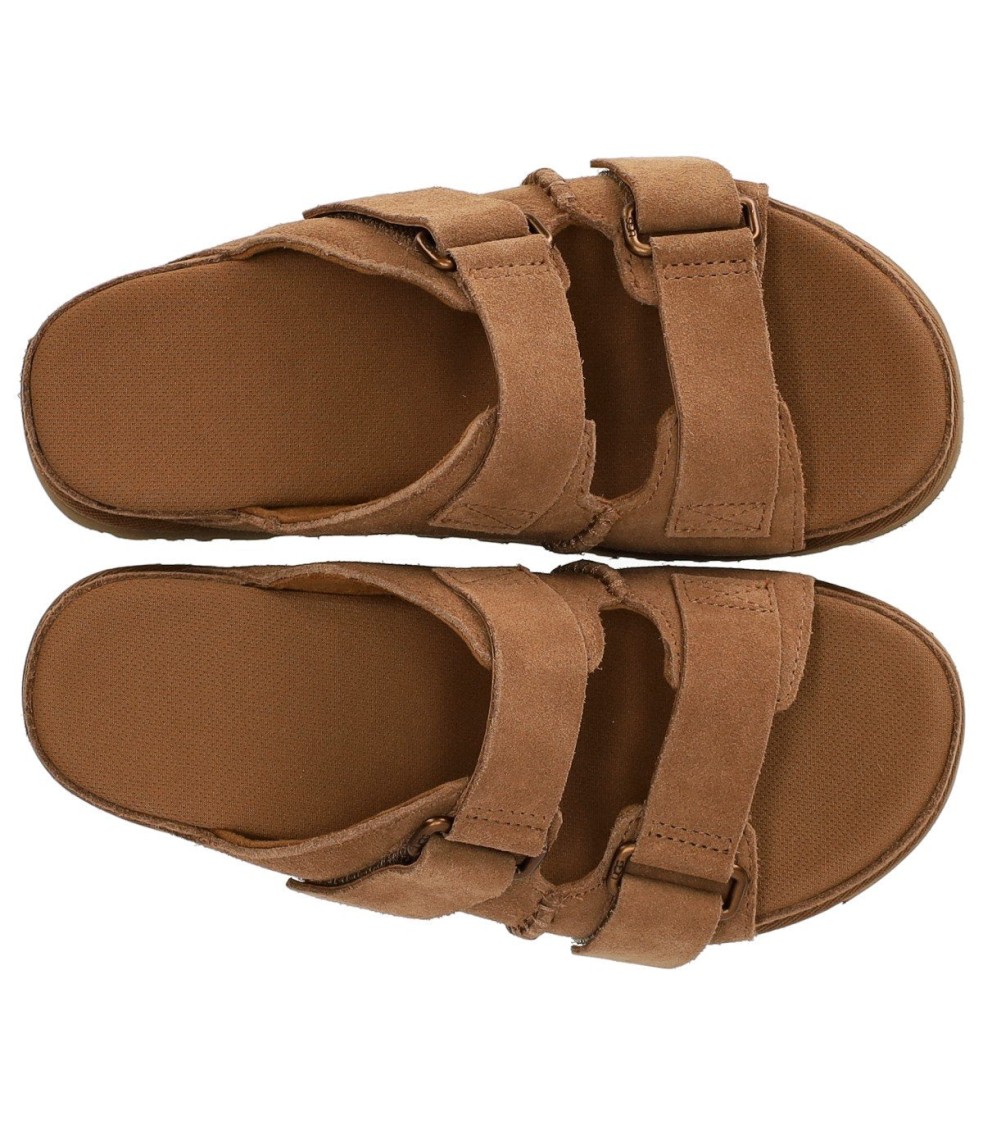 Ugg Goldenstar Hi Slide Slipper-mule In Leather Color Suede