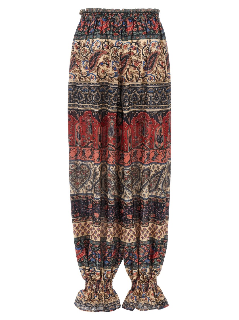 Valentino Garavani Cachemire Voyage Imaginaire Print Silk Georgette Pants In Multi