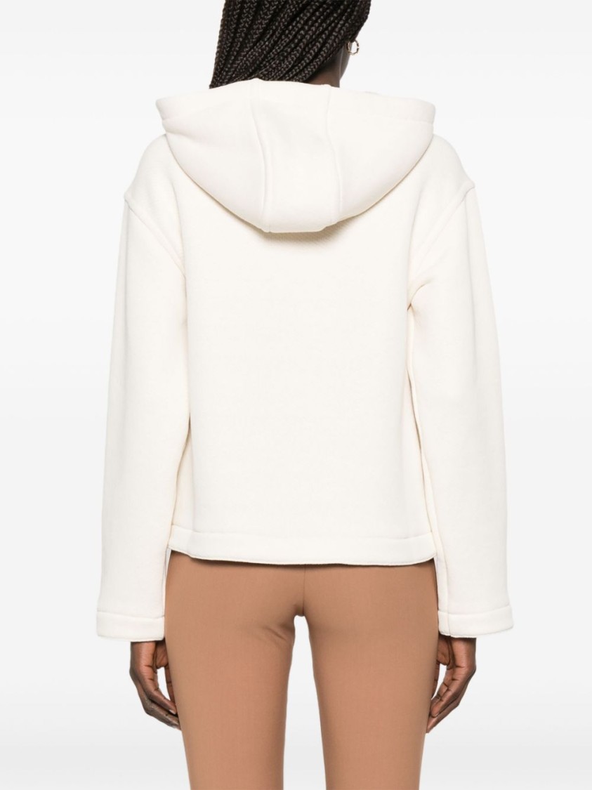 Max Mara Hooded Oversized Knitwear Ribbed Cuffs