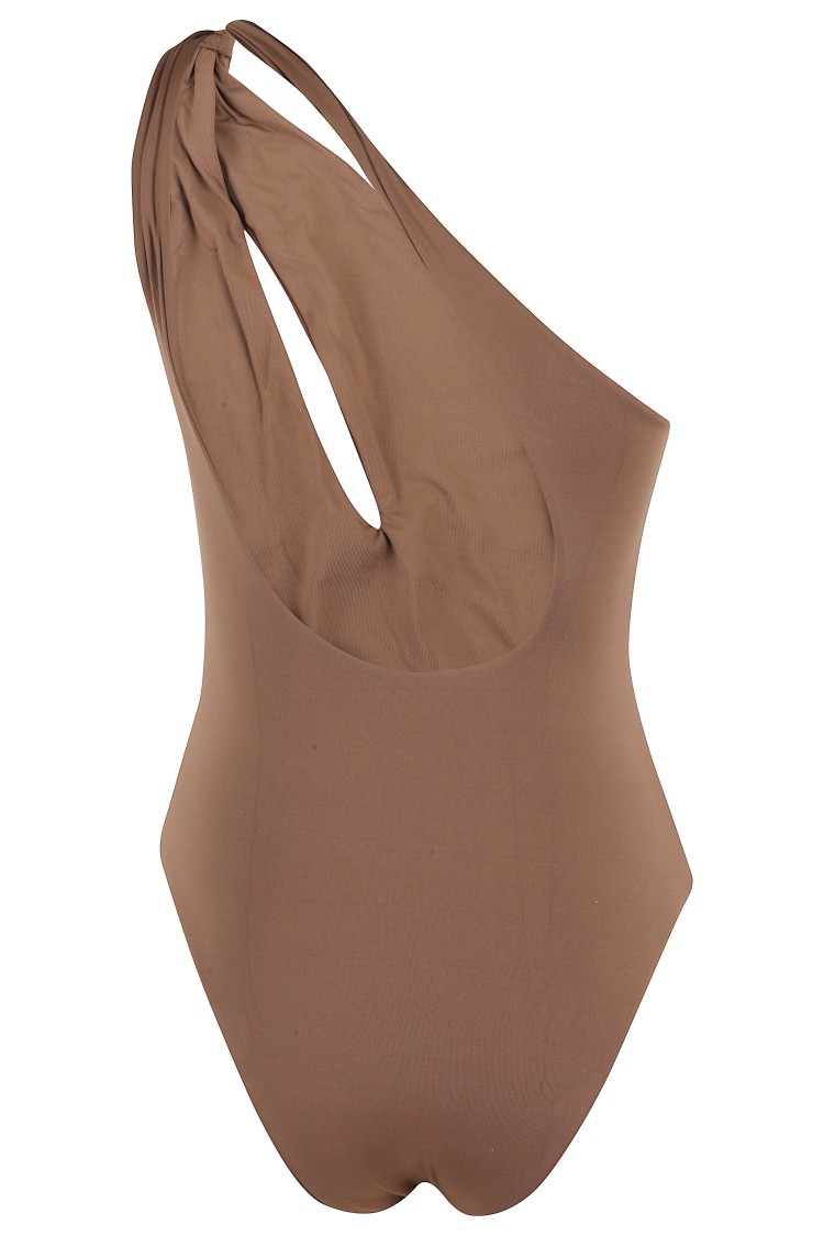 FEDERICA TOSI FEDERICA TOSI SCULPTED ONE-SHOULDER SWIMSUIT WITH KNOT DETAIL