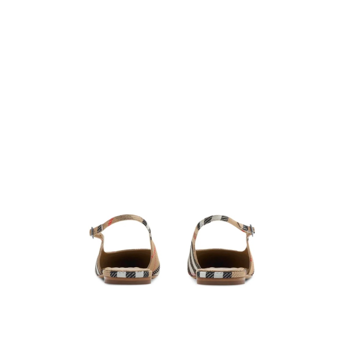 Burberry Check Birdie Slingback Ballerina Flats Women In Multi