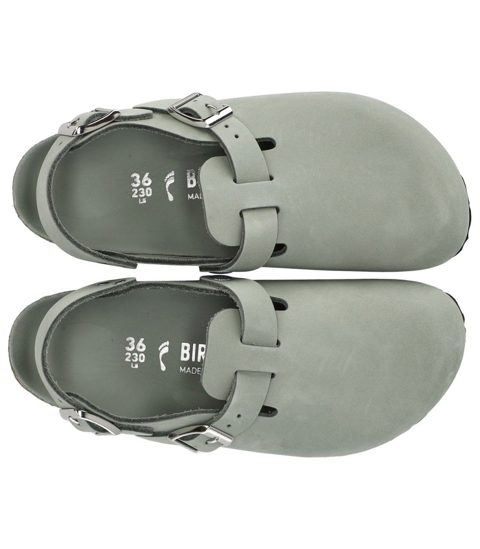 Birkenstock Tokio Pure Sage Clog In Gray