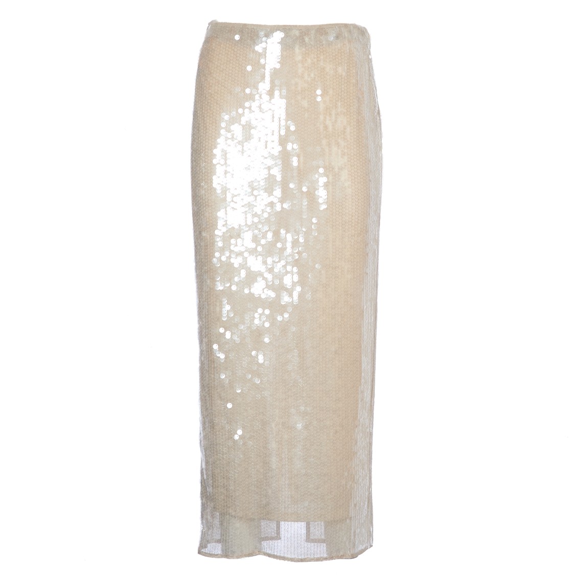 Shop Staud Sequined Midi Skirt With Slim Fit