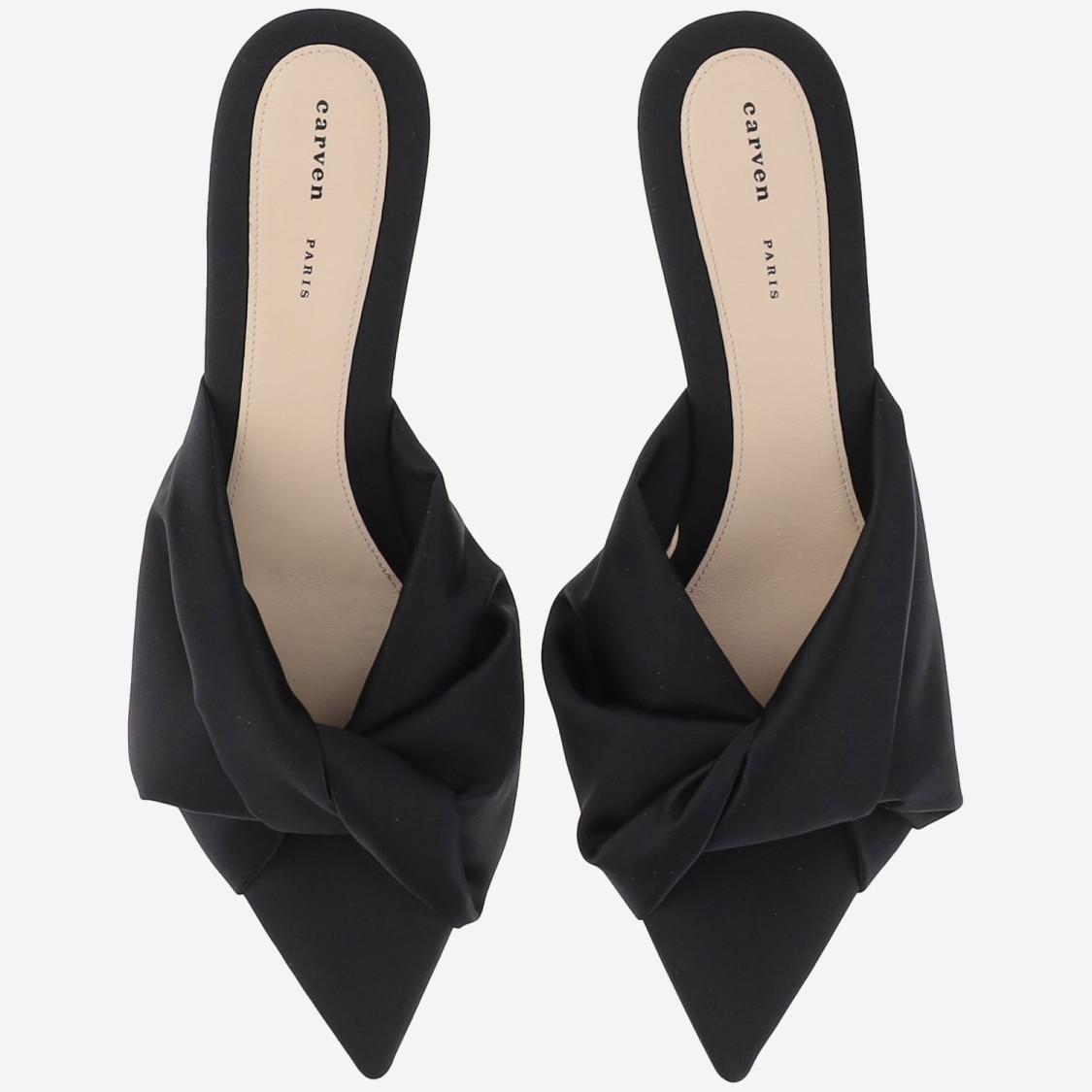 Carven Knotted Front Sandals With 3.5cm Heel In Black