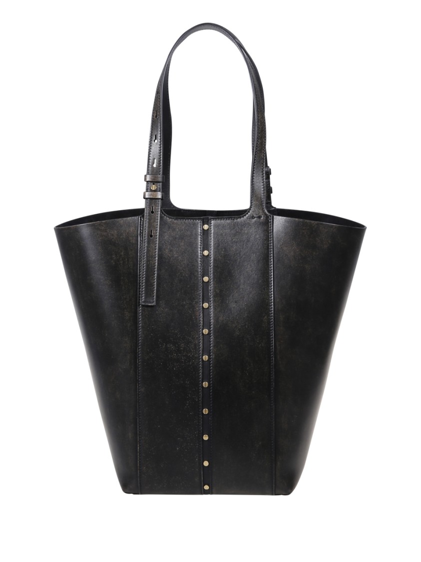Golden Goose Structured Vintage Tote Bag With Decorative Studs In Black