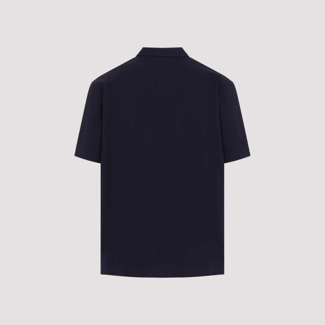 Bottega Veneta Blue Polo With Classic Collar And Embroidered Logo On The Front In Tone On Tone Cotto In Blue