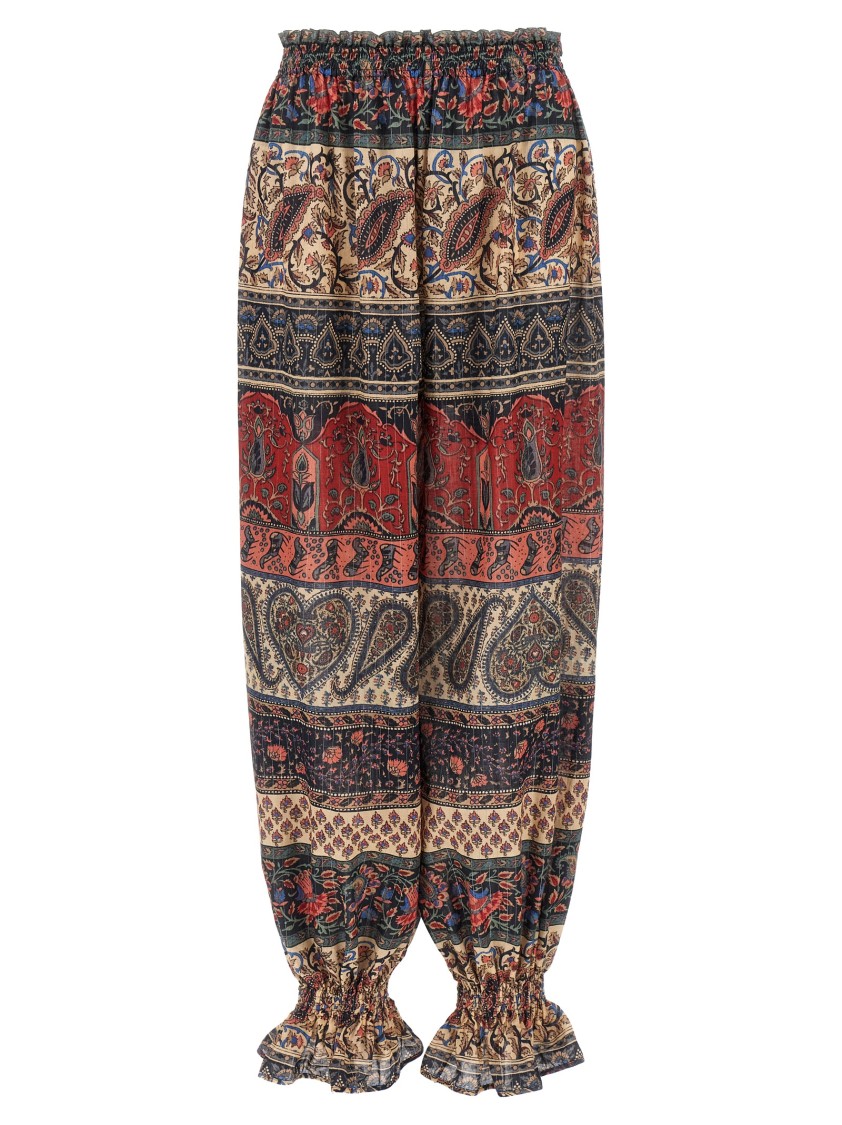 Valentino Garavani Cachemire Voyage Imaginaire Print Silk Georgette Pants In Multi